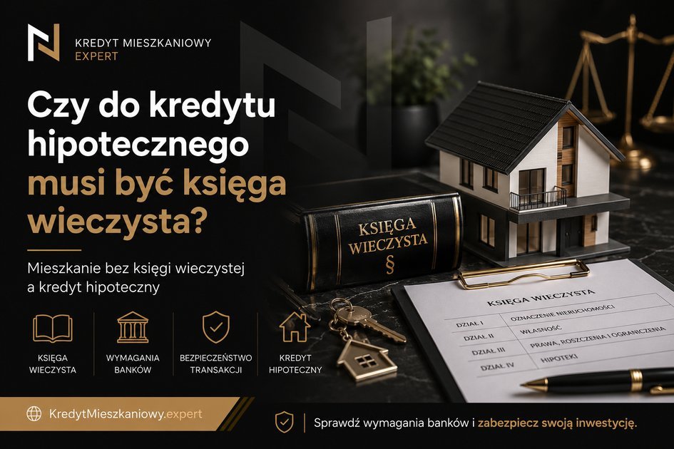 Czy do kredytu hipotecznego musi być księga wieczysta?