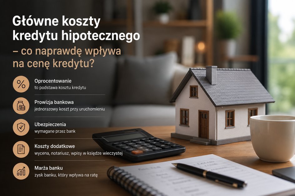 Główne koszty kredytu hipotecznego – co naprawdę wpływa na cenę kredytu?